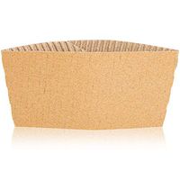 Juvale Hot Coffee Cup Sleeve Holder Jackets, 200 Count, Tan, Corrugated Paper