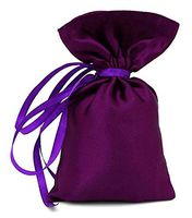 Darling Souvenir 50 Satin Drawstring Gift Pouch Small Wedding Party Favors Bag - 4" x 6.5" inches Baby Shower Thank You Pouches- Mulberry Purple