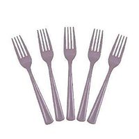 Silver Plastic Forks 50 Count Party Catering Picnic Disposable New