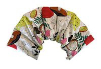 Microwavable LOVEwrap Neck & Shoulder Wrap Pad - Aroma - 6 X 24 - Flax w/fine Mist of Calming Lavender Oil - subtly Scented - All Natural - Hot Cold Therapy Muscles Pain Relief Mushrooms Beige