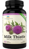 Organic Milk Thistle | Non GMO 2000mg 4X Concentrated Vegan Daily Supplement w/Silymarin Seed Extract for Liver Support, Detox and Cleanse - 60 Veggie Capsules