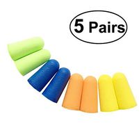 UEETEK 5 Pairs of Foam Soft Ear Plugs Sponge Earplug Ear Plug Keeper Protector Travel Sleep Noise Reducer