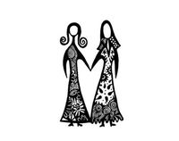 Karmabee Gay Wedding/Female Note Cards, Blank Inside, Set of 10