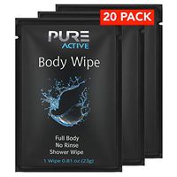 Shower Body Cleansing Wipes, Individually Wrapped Personal Hygiene Body Wipes for Women and Men, Extra Large Extra Moist to Keep Clean After Gym Travel Camping Outdoors Sports (20 Count)