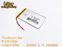 3.7V 2200mAh 405085 Lithium Polymer Ion Rechargeable Battery Lithium Polymer Li-Po Battery for MP4 GPS MP3 Bluetooth Stereo DIY Gift