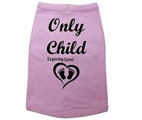 Only Child Expiring Soon Dog T Shirt for Birth, Expecting or Baby Coming Announcement (M (11-23 lbs.), Pink)