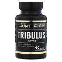 California Gold Nutrition Tribulus Standardized Extract Minimum 45 Saponins 1 000 mg 60 Tablets, Milk-Free, Egg-Free, Fish Free, Gluten-Free, Peanut Free, Treenut Free, Shellfish Free, Soy-Free, CGN