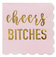 Juvale Cheers Bitches Bachelorette Party Paper Cocktail Napkins (50 Pack)