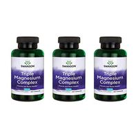 Swanson Triple Magnesium Complex Absorption Bone and Mood Health Citrate Oxide and Aspartate Combination Supplement 400 mg 300 Capsules (3 Pack)
