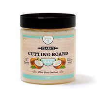 Coconut Cutting Board Wax (6 ounces) by CLARK'S | Made with Refined Coconut Oil, Natural Beeswax and Carnauba Wax | Does Not Contain Mineral Oil