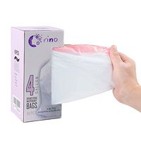 Orino Ultra Strong Small Trash Bags Car Trash Bag, Office, Cat Litter Trash Bag 4 Gallon Drawstring Can Liner 0.7 mil, White, Unscented, 60 Count for Small Trash Bin Small Trash Can