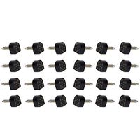 12 Pairs Black High Heel Tip Taps Replacements Stilettos Shoes Repair Supplies - Black, 10.5x12.5mm