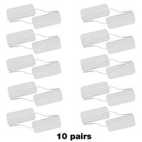 20 Pieces Latex-Free Large Rectangular Tens Unit Patches Electrode Pads for TENS Unit EMS Machine Device Massager Pieces Premium Quality Self Adhesive 4" x 2" (10 Pairs)