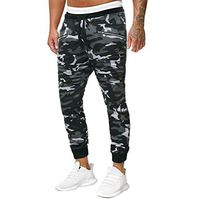 HebeTop Mens Fashion Joggers Sports Pants - Cotton Cargo Pants Sweatpants Trousers Mens Long Pants Gray