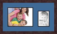 Art to Frames Double-Multimat-195-817/89-FRBW26061 Collage Frame Photo Mat Double Mat with 1-8.5x11 and 1-5x7 Openings and Espresso Frame