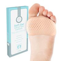 Nouvelle 2 Pairs Metatarsal Pads for Women and Men-Ball of Foot Cushions- Soft Gel Foot Pads for Mortons Neuroma, bunions, Overlapping Toes, calluses-Forefoot Cushioning for Metatarsalgia Pain(Beige)