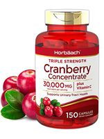 Horbaach Cranberry (30,000 mg) + Vitamin C 150 Capsules | Triple Strength Ultimate Potency | Non-GMO, Gluten Free Cranberry Pills Supplement from Concentrate Extract