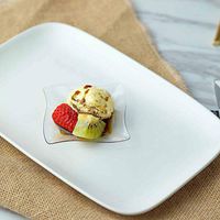 Efavormart 120 Pcs - Clear 3" x 3" Stylish Mini Wave Disposable Plastic Dessert Plate
