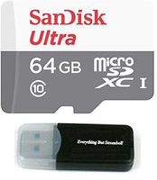 64GB SanDisk Ultra UHS-I Class 10 48mb/s MicroSDXC Memory Card works with Samsung Galaxy S8, S8 Plus, Note 8, S7, S7 Edge, S5 Active, S4, S3 Cell Phones with Everything but Stromboli Card Reader