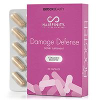 Hairfinity Damage Defense Collagen Booster - Hair Supplement for Weak, Brittle Hair - Infusion of Collagen to Support Healthy Hair Growth - 30 capsules (1 month supply)