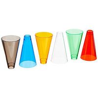 Rolyan Stacking Cones and Plastic Base, Set of 30 Activity Cones, Acrylic Colors