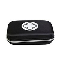 Lanticy First Aid Pouch Box, Empty Waterproof Medicine Storage Bag Portable Medical Package Emergency Medical Kit Survival Medicine Pills Pocket Container Perfect for Home Car Travel Outdoor (Black)
