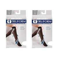 Truform Compression 8-15 mmHg Sheer Knee High Stockings Black, Small, 2 Count