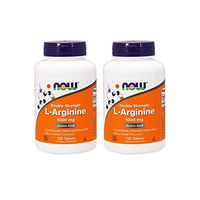 Now Foods L-Arginine 1000mg, 120 Tablets (2 Pack)