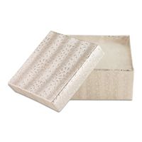 100 pcs Silver Cotton Filled Jewelry Gift Boxes 3x3x2