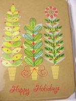Michaels Blank Note Cards ~ Happy Holidays (Multiple Trees)
