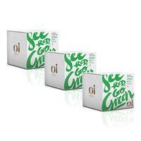 Oi Certified Organic Cotton Tampons, 3 Boxes of 16 Super Tampons, Compact Plant-Based Applicator