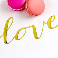 PONATIA 48/Pack Gold Square Napkins Gold Foil Paper Disposable Luncheon Napkins for Birthday Party Wedding Dinner Baby Bridal Shower Anniversary Christmas Holiday (White)