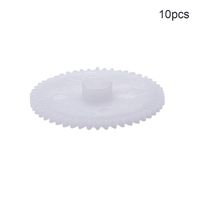 Othmro 10pcs Plastic Gear White 50 Teeth 0.5 Modulus Model 502A for DIY RC Car Robot Motor