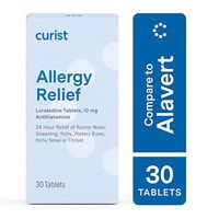 Curist Generic Alavert (Loratadine 10mg) - Allergy 24 Hour Generic - Non Drowsy Allergy Pills for 24 Hour Allergy Relief, 30 Tablets. Compare to Alavert