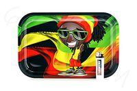 Bundle - 2 Items - Tobacco Rolling Paper Tray(7" x 11") with Patriot Disposable Lighter