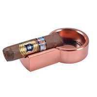 FULU Mini Cigar Ashtray,Metal Cigar Ashtray Indoor Outdoor,Ashtray Cigar Men (Golden)