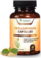 Psyllium Husk Capsules Premium Dietary Fiber 1450mg - Psyllium Powder Supplement - Made in USA - Best Soluble Fiber Pills, Helps Support Digestion & Regularity - 60 Capsules