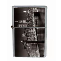 New York City Skyline At Night Wind Proof Dual Torch Refillable Lighter D-440