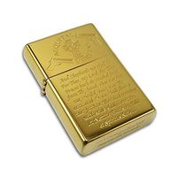 Gifts Infinity® Boondocks Saints Prayer Matt Black Finish Wind Proof Oil Lighter #2 (Gold #2)