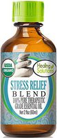 Organic Stress Relief Blend Essential Oil (100% Pure - USDA Certified Organic) Best Therapeutic Grade Essential Oil - 60ml