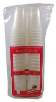 Lot of 100 Clear Translucent Plastic Party Cups 7oz