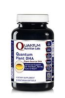 Quantum Plant DHA, 60 Vegetarian Softgels - Plant-Source DHA for Quantum-State Support for The Brain, Nerves, Eyes and Heart