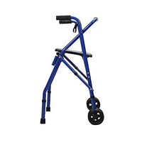 Walker Aid Stand-up Rack/Lower Limb Walker/Four-Legged Crutches Walking Frame Aluminum Alloy Walker Push Walker Adjustable Height Foldable Seat -by TIANTA