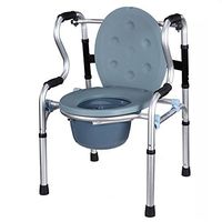 XIHAA Folding Commode Chairxihaa Old People Pregnant Women Toilet Stool Adjustable Height Bath Chair (Without Wheel)