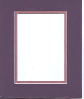 Pack of 5 11x14 Purple & Mauve Double Picture Mats Cut for 8x10 Pictures