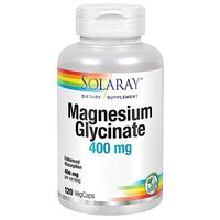 Solaray Magnesium Glycinate 400 Milligram | May Support Bone and Cardiovascular Health | Enhanced Absorption Vegetarian Capsules | Lab Verified | 120 VegCaps