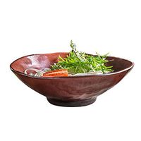 Home big wrist Creative Retro Japanese Style and Wind Ceramic Tableware Rice Bowl Dish Bowl Soup Bowl Sauce Bowl Sauce Dish Wine Cellar Decorative hotel retro soup bowl