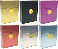 HHB Eclipse Extra Wide Metallic Crushproof Plastic Cigarette Case, 2ct, King Size (Short), 3123P-2