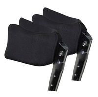 Crutcheze Forearm Crutch Pads, Covers for Arm Cuffs (Pr), Black/Grey Airflex Ultra Plus - Breathable, Ultimate Cushion, Moisture Wicking, Antibacterial, Washable Orthopedic Products Accessories