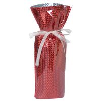 Gift Mate 21095-5 5-Piece Wine/Bottle Drawstring Gift Bags, Diamond Red